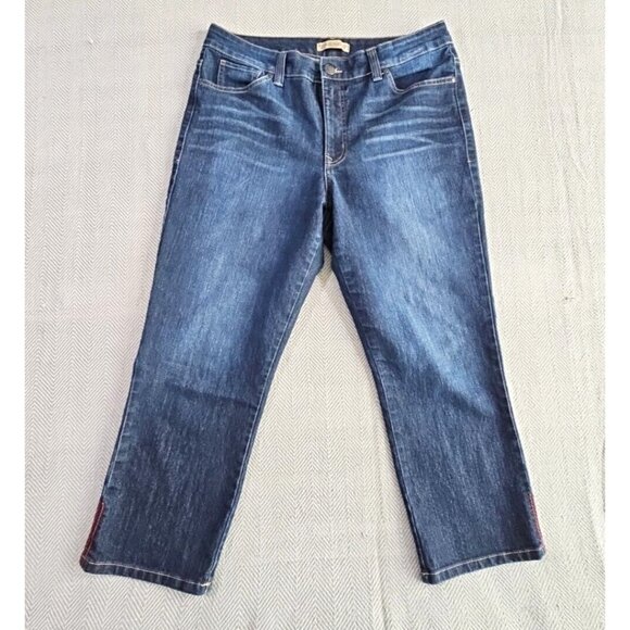 Nine West Jeans Women's Size 14 Blue Classic Rise Bootcut Stone - Picture 1 of 16